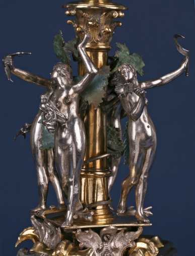Die vier Elemente, Detail vom Celler Tischbrunnen des Hamburger Goldschmieds Evert Kettwyck (1628-1643)